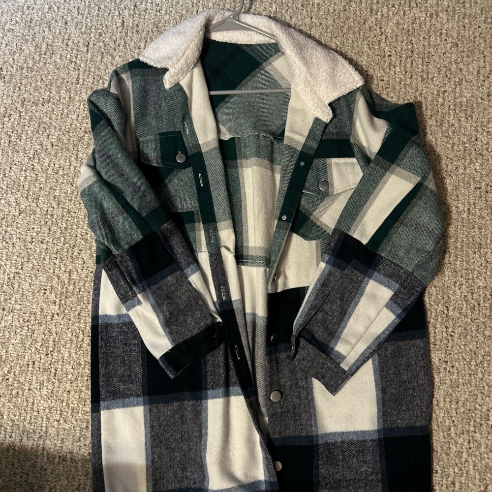 Plaid Sherpa-Lined shaket